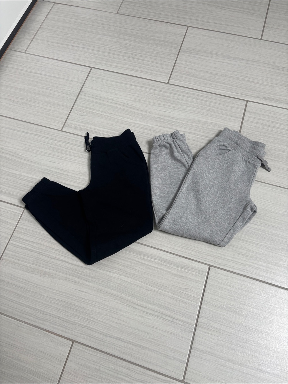 Lot of 2 Cat & Jack Gray & Black Kids Jogger Sweatpants